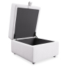 Buy Square Storage Ottoman Pouf - Cube White 58769 with a guarantee