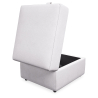 Buy Square Storage Ottoman Pouf - Cube White 58769 - in the EU