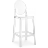 Buy Bar Stool with Backrest - Transparent Design - 65cm - Victoria Queen Transparent 58805 - in the EU
