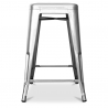 Buy Bar Stool - Industrial Design - Steel - 60cm - Stylix Chrome Silver 58998 - in the EU