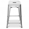 Buy Bar Stool - Industrial Design - Steel - 60cm - Stylix Chrome Silver 58998 - prices