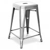 Buy Bar Stool - Industrial Design - Steel - 60cm - Stylix Chrome Silver 58998 in the Europe