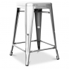 Buy Bar Stool - Industrial Design - Steel - 60cm - Stylix Chrome Silver 58998 at Privatefloor