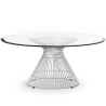 Buy Round Coffee Table - Glass Design - Barrel Steel 16325 in the Europe