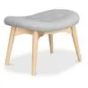 Ottoman upholstered in linen - Scandinavian design - Wood - Kontor image 7