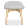 Ottoman upholstered in linen - Scandinavian design - Wood - Kontor image 7