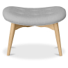 Buy Ottoman upholstered in linen - Scandinavian design - Wood - Kontor Red 59019 - in the EU