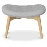 Ottoman upholstered in linen - Scandinavian design - Wood - Kontor image 7