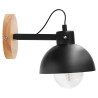Buy  Wall Lamp - Scandinavian Style - Metal and Wood - Syla Black 59031 at Privatefloor