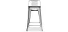 Industrial Design Bar Stool with Backrest - Wood & Steel - 60 cm - Stylix image 7