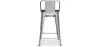 Industrial Design Bar Stool with Backrest - Wood & Steel - 60 cm - Stylix image 7