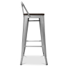 Buy Stylix stool Wooden and small backrest - 76 cm Steel 59118 Home delivery
