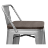 Buy Stylix stool Wooden and small backrest - 76 cm Steel 59118 - in the EU