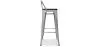 Industrial Design Bar Stool with Backrest - Wood & Steel - 76cm - Stylix image 7