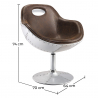 Buy Tulip Aviator Armchair - Microfiber Aged Leather Effect Brown 25622 at Privatefloor