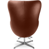 Buy  Design armchair with footrest - Leather upholstered - Brave Vintage brown 13661 in the Europe