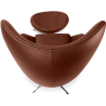 Buy  Design armchair with footrest - Leather upholstered - Brave Vintage brown 13661 Home delivery