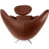  Design armchair with footrest - Leather upholstered - Brave image 7