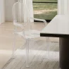Transparent Dining Chair - Armrest Design - Louis XIV image 7