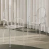 Transparent Dining Chair - Armrest Design - Louis XIV image 7