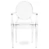 Transparent Dining Chair - Armrest Design - Louis XIV image 7