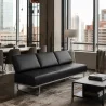 Leather Upholstered Sofa Bed - 3 Seater - Kart image 7