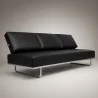 Leather Upholstered Sofa Bed - 3 Seater - Kart image 7