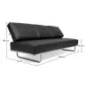 Leather Upholstered Sofa Bed - 3 Seater - Kart image 7