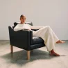 Armchair with Armrests - Upholstered in Leather - Mattathais image 7