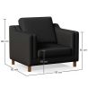 Armchair with Armrests - Upholstered in Leather - Mattathais image 7