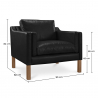 Buy Mattathais Design Living room Armchair  - Premium Leather Black 15447 - in the EU
