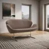 Curved 2 Seater Sofa - Fabric Upholstered - Svin image 7