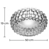 Buy Ceiling Lamp - Glass Ball Flush Mount - 50cm - Savoni Transparent 58432 - prices