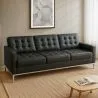 Polyurethane Leather Upholstered Sofa - 3 Seater - Konel image 7