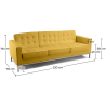 Buy Design Sofa (3 seats) - Faux Leather Pastel yellow 13246 in the Europe