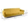 Polyurethane Leather Upholstered Sofa - 3 Seater - Konel image 7