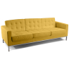 Buy Design Sofa (3 seats) - Faux Leather Pastel yellow 13246 - prices