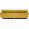 Buy Design Sofa (3 seats) - Faux Leather Pastel yellow 13246 at Privatefloor