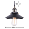 Buy Edison 160 pendant lamp aluminium Black 50858 at Privatefloor