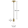 Buy Ceiling Lamp - Design Pendant Lamp - Gunde Gold 58545 in the Europe