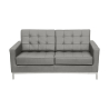 Buy Polyurethane Leather Upholstered Sofa - 2 Seater - Konel Grey 13242 - in the EU