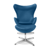 Buy Brave Chair with Ottoman - Faux Leather Dark blue 13658 - in the EU