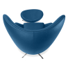 Buy Brave Chair with Ottoman - Faux Leather Dark blue 13658 home delivery