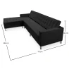 Chaise longue design - Leather upholstery - 3/4 Seater - Nova image 7