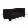 Buy Design Sofa from the Nubus Suite (2 seats) - Faux Leather Black 13252 home delivery