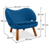 Buy Pelitane  Scandinavian Design Armchair  - Fabric Black 16506 - in the EU