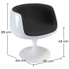 Buy Geneva Chair  - Fabric - White Shell Black 13158 with a guarantee
