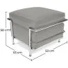  Square Footrest - Upholstered in Faux Leather - Kart image 7