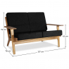 Buy Scandinavian design Design Sofa FM350 (2 seats) - Fabric Brown 13249 in the Europe