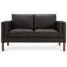 Buy Leather Upholstered Sofa - 2 Seater - Mordecai Black 13922 - in the EU